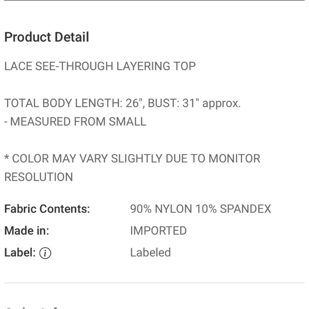 Black Embroidered Lace Long Sleeve Top - Picture 4 of 4